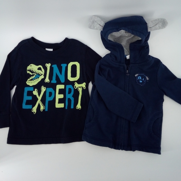 Gymboree Baby Tops Bundle 12-18 Months Cotton Blend Hoodie Long Sleeve Tee - Picture 11 of 11